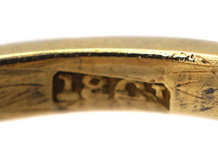 Victorian 18ct Gold Triple Cluster Ring set with Old Mine Cut Diamonds