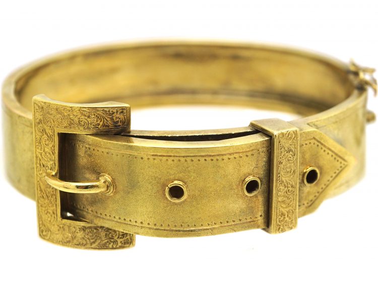Victorian 15ct Gold Buckle Bangle