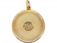 Georgian 15ct Gold Round Engine Turned Locket