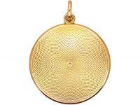 Georgian 15ct Gold Round Engine Turned Locket