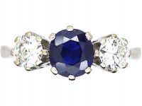 18ct Gold, Sapphire & Diamond Three Stone Ring
