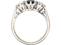 18ct Gold, Sapphire & Diamond Three Stone Ring