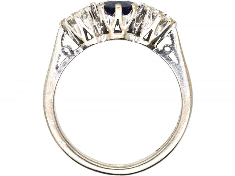 18ct Gold, Sapphire & Diamond Three Stone Ring