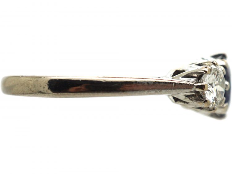 18ct Gold, Sapphire & Diamond Three Stone Ring