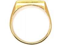 French Early 20th Century 18ct Gold Signet Ring with Eagle's Heads within a Shield