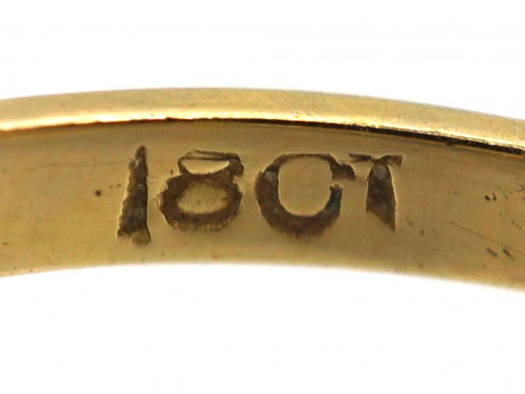 Early 20th Century 18ct Gold, Sapphire & Diamond Three Stone Ring