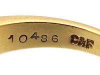 18ct Gold Square Cut Ruby & Diamond Half Eternity Ring by Cropp & Farr