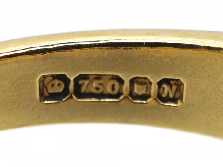 18ct Gold Square Cut Ruby & Diamond Half Eternity Ring by Cropp & Farr
