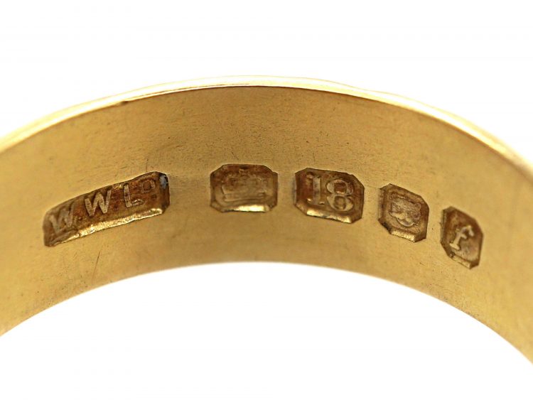 Vintage 18ct Gold Wedding Ring with Ivy Leaf Motif