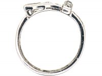 Art Deco Platinum & Diamond Buckle Ring