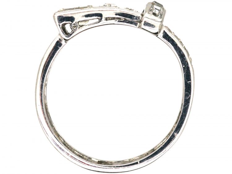 Art Deco Platinum & Diamond Buckle Ring