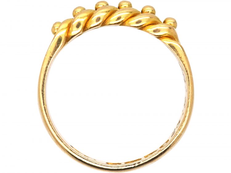 Edwardian 18ct Gold Keeper Illusion Ring