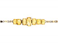 Art Deco 9ct Gold & Rectangular Cut Citrine Bracelet