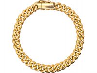 Edwardian 15ct Gold Curb Bracelet in original Case