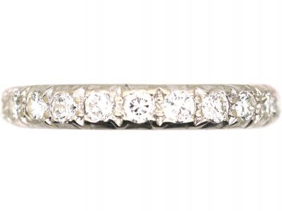 Early 20th Century Diamond Eternity Ring with Curved Edges