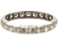Early 20th Century Diamond Eternity Ring with Curved Edges