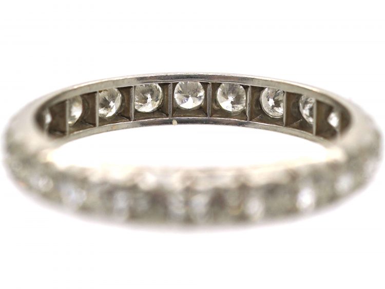 Early 20th Century Diamond Eternity Ring with Curved Edges