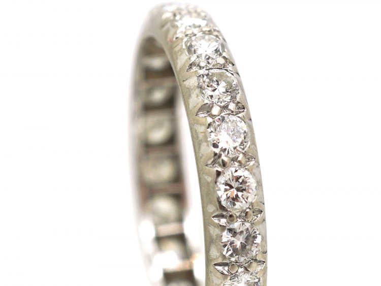 Early 20th Century Diamond Eternity Ring with Curved Edges