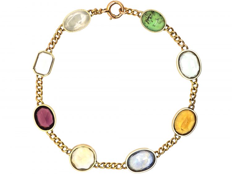 Edwardian 15ct Gold Harlequin Bracelet