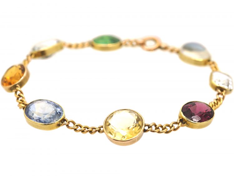 Edwardian 15ct Gold Harlequin Bracelet