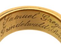 Victorian 18ct Gold & Black Enamel Mourning Ring