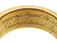 Victorian 18ct Gold & Black Enamel Mourning Ring