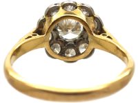 Edwardian 18ct Gold & Platinum, Diamond Daisy Cluster Ring