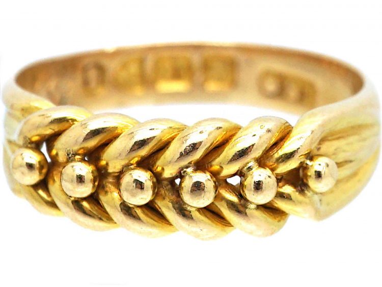 Edwardian 18ct Gold Keeper Illusion Ring