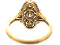 Early 20th Century 18ct Gold & Platinum, Diamond Three Stone Plaque Ring