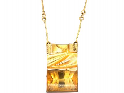 14ct Gold & Citrine Pendant by Björn Weckström for Lapponia