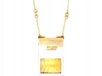 14ct Gold & Citrine Pendant by Björn Weckström for Lapponia