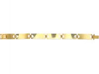 Norwegian Mid Century Silver Gilt & Turquoise Blue Enamel Bracelet