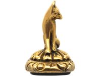 Early Victorian Seal with Fox & Bloodstone Base