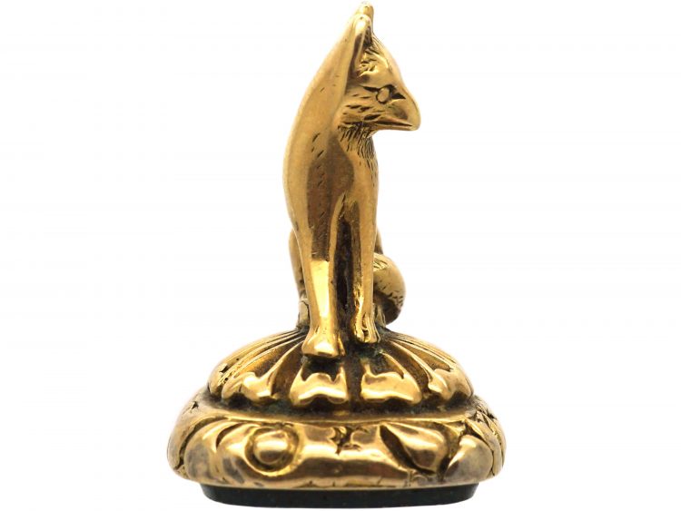 Early Victorian Seal with Fox & Bloodstone Base