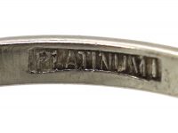 Edwardian Platinum & Diamond Cluster Ring with Diamond Set Shoulders