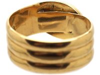 Edwardian 18ct Gold Wide Snake Ring