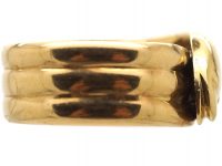 Edwardian 18ct Gold Wide Snake Ring