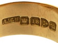 Edwardian 18ct Gold Wide Snake Ring