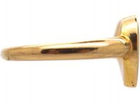 Edwardian 18ct Gold Heart Shaped Ring set with a Ruby