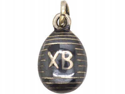 Early 20th Century Russian Silver & Niello Easter Egg