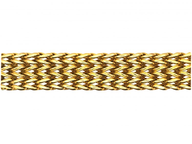 18ct Gold Woven Design Bracelet by Cartier, Paris