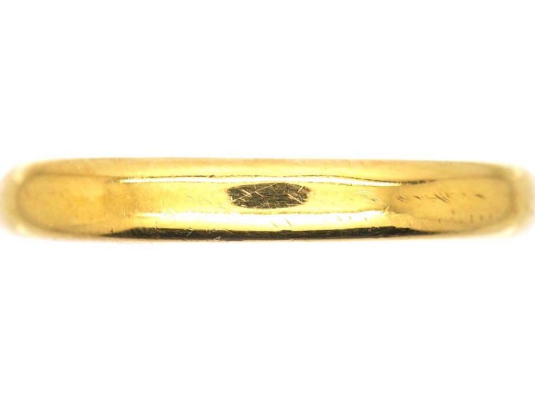 Edwardian 22ct Gold Wedding Ring Assayed in 1918