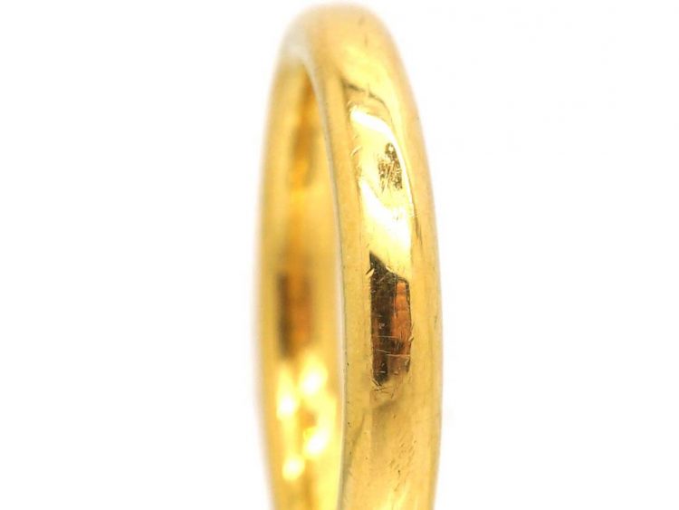 Edwardian 22ct Gold Wedding Ring Assayed in 1918