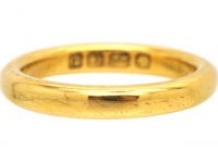 Edwardian 22ct Gold Wedding Ring Assayed in 1918