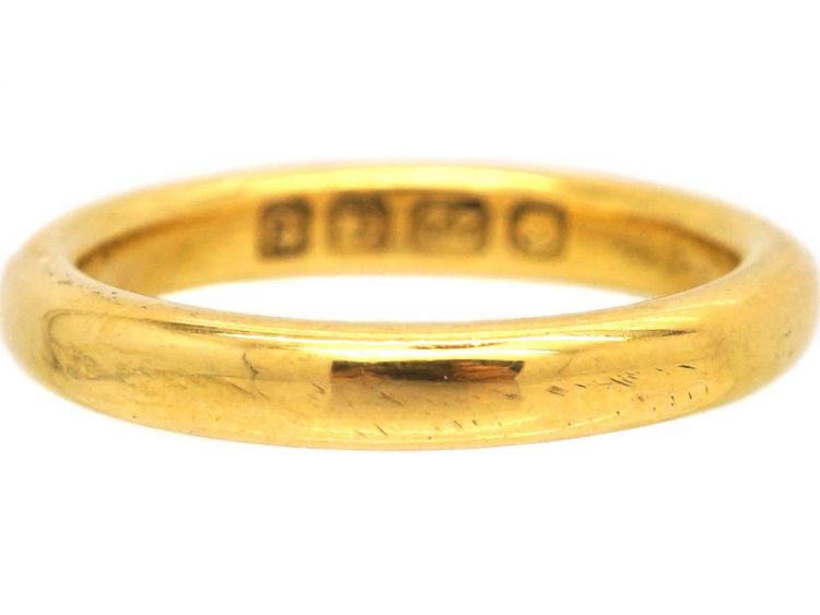 Edwardian 22ct Gold Wedding Ring Assayed in 1918