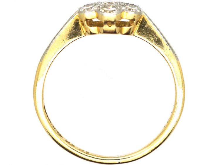 Edwardian 18ct Gold & Platinum, Diamond Cluster Ring