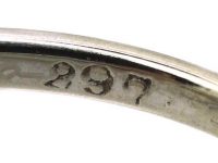 Edwardian 18ct White Gold & Platinum, Three Stone Diamond Crossover Ring