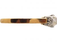 Late 19th Century 18ct Gold, Old Mine Cut Three Stone Diamond Ring
