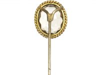 Victorian Silver Gilt & Rock Crystal Tie Pin