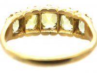 Victorian 18ct Gold & Chrysolite Five Stone Ring
